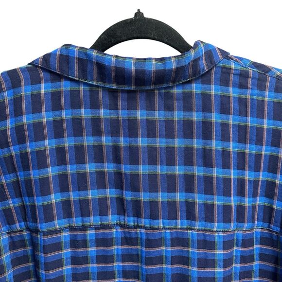 Madewell Blue Plaid Blouse - Picture 8 of 9